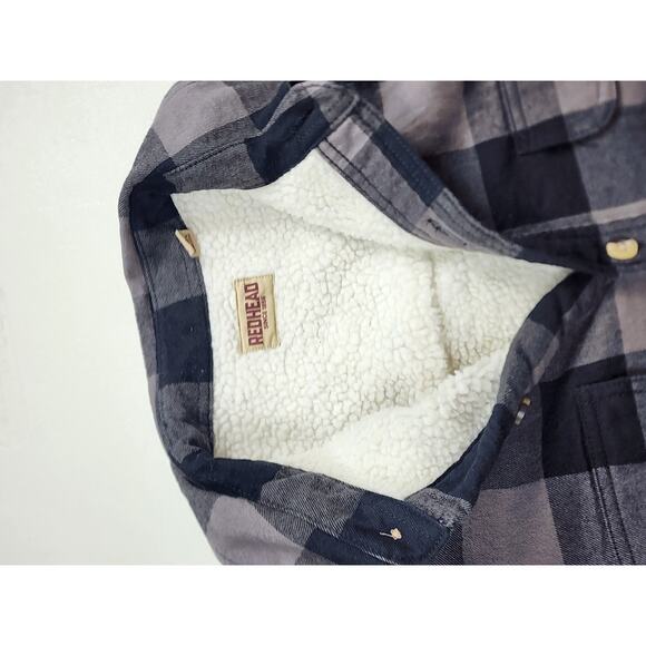 RedHead Fleece Plaid Flannel Jacket Shirt Men Medium Shacket Lumberjack Gorpcore - Picture 15 of 15